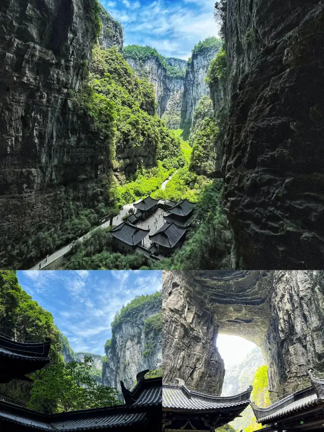 Wulong Tiankeng Three Bridges, a spectacular and strange sight greets the eyes!