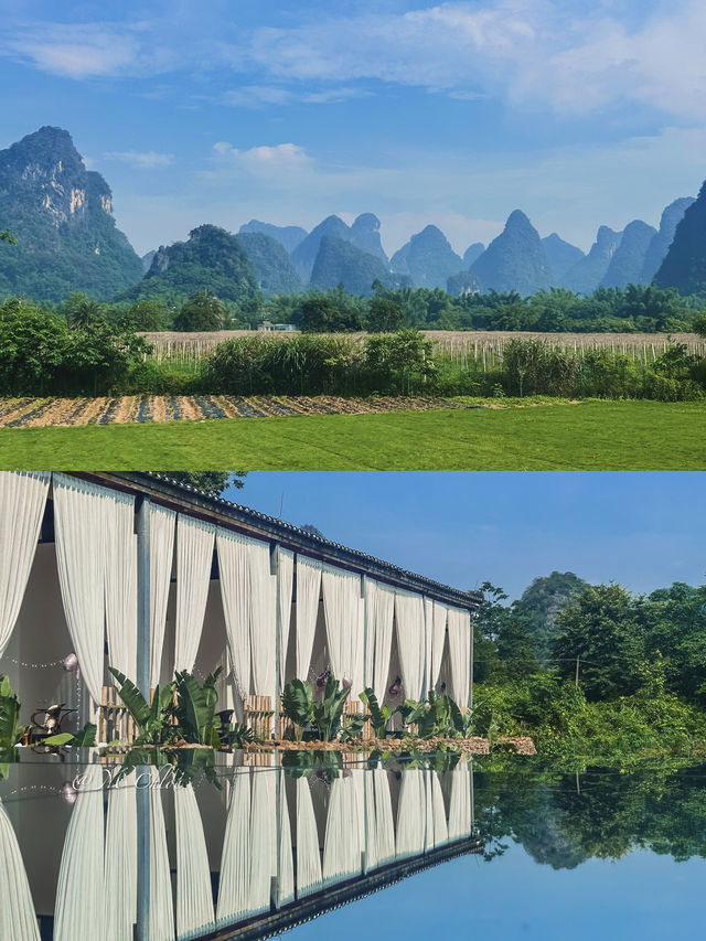 Yangshuo | The private hot spring guesthouse nestled in the landscape painting is incredibly therapeutic‼️