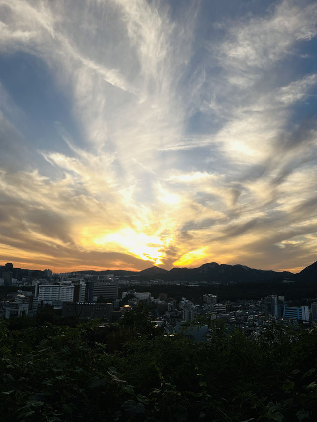 首爾駱山公園 | 看一場城市日落