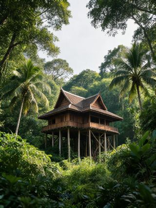 Spend summer vacation in an equatorial secret. Wake up in the morning mist surrounded gently by ancient ruins every time