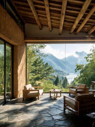 Stayed in a cabin in the woods at Nangong Mountain—absolutely dreamy.