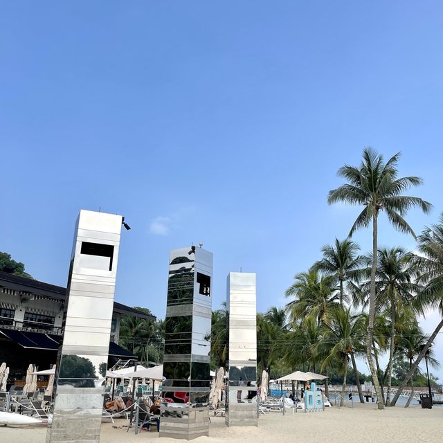 聖淘沙海灘-風景優美，令人有度假感覺