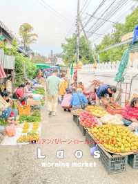【🇱🇦ラオス】ルアンパバーンの朝市🌞朝から活気が凄い場所❣️