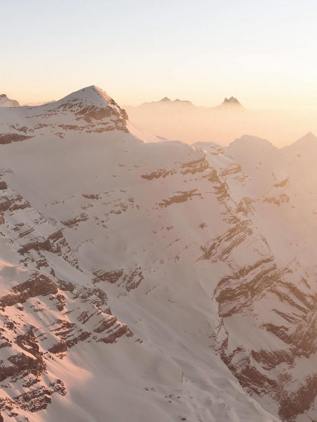 Skiing in Berner Oberland: A Winter Wonderland Awaits with sunset 🌅 