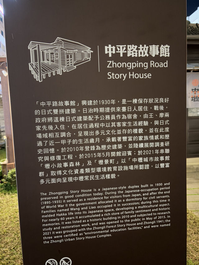 中平路故事館：夜晚漫步的溫暖氛圍