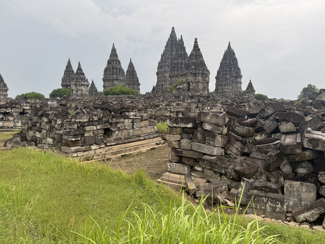 Twilight Tales at Prambanan: A Cloudy Evening Among Ancient Stones