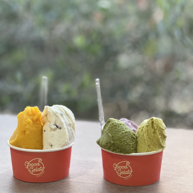 ☀️沖繩恩納村美味散策｜三矢本舖沙翁甜甜圈＋goood gelato 義式冰淇淋＋路邊偶遇的貓貓驚喜 