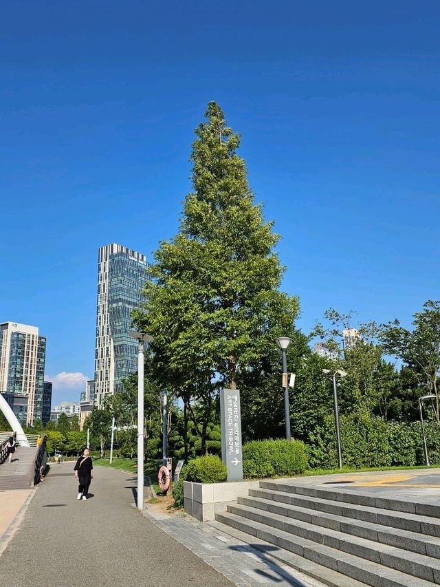 송도의 호수 큰 공원