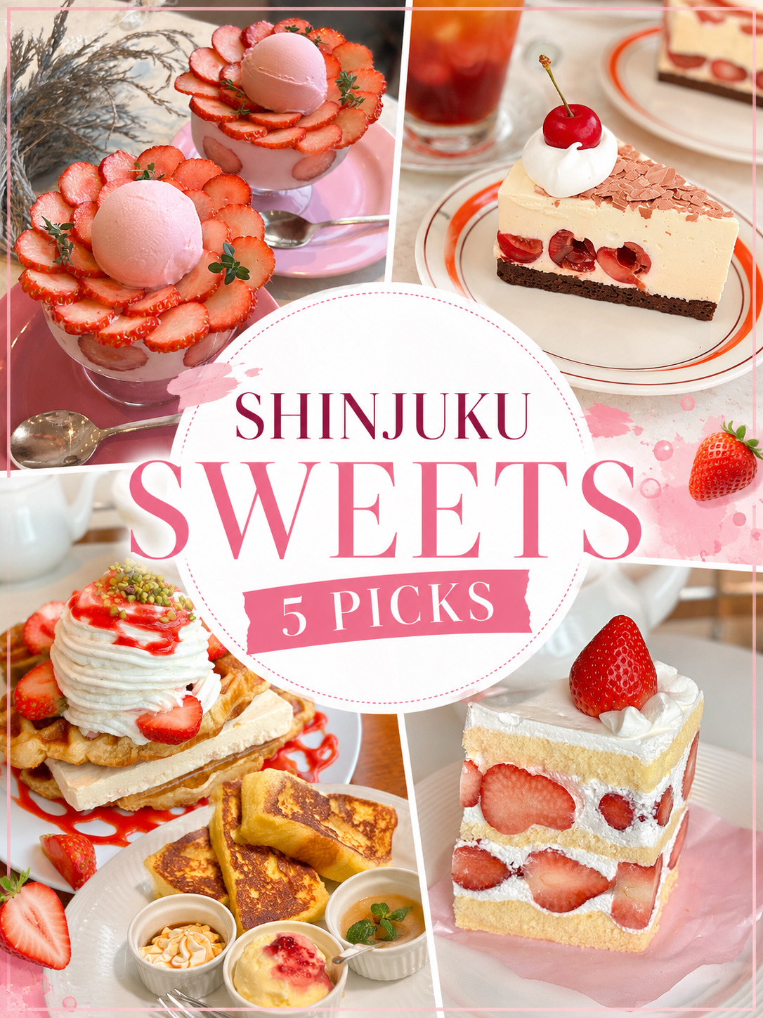 Shinjuku is a paradise for dessert lovers, and these five sweets made my visit extra memorable. From fluffy French toast to strawberry-filled cakes, every stop offered something deliciously different.

🍞 Cafe Aaliya
Famous for its incredibly soft French toast that practically melts in your mouth.

🍒 container
Their cherry cheesecake combines rich creaminess with the perfect balance of sweet and tart flavors.

🍓 TAKANO
The Double Strawberry Shortcake is packed with fresh strawberries and layers of light cream, making it a dream for berry lovers.

🧇 Kimpton Shinjuku Tokyo
Don’t miss the croffle, a delicious combination of a croissant and waffle topped with seasonal ingredients.

🍨 SALON
Their strawberry parfait is as beautiful as it is delicious, loaded with fresh berries and creamy layers.

💡 Tip: Many of Shinjuku’s most popular dessert spots can get busy, especially on weekends. Visit during off-peak hours to enjoy a more relaxed experience—and save room to try more than one sweet!

📍 Shinjuku, Tokyo
#Shinjuku #Sweets #Dessert #Cafe #Tokyo