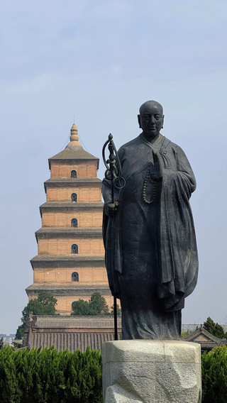 Scenes of Xi'an, China: Big Wild Goose Pagoda, ancient city wall, and street views