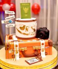 Unleash Your Passion with a Spectacular Travel & Photographer Themed Cake by @rrcakes.birthday! 🌍📷🎂