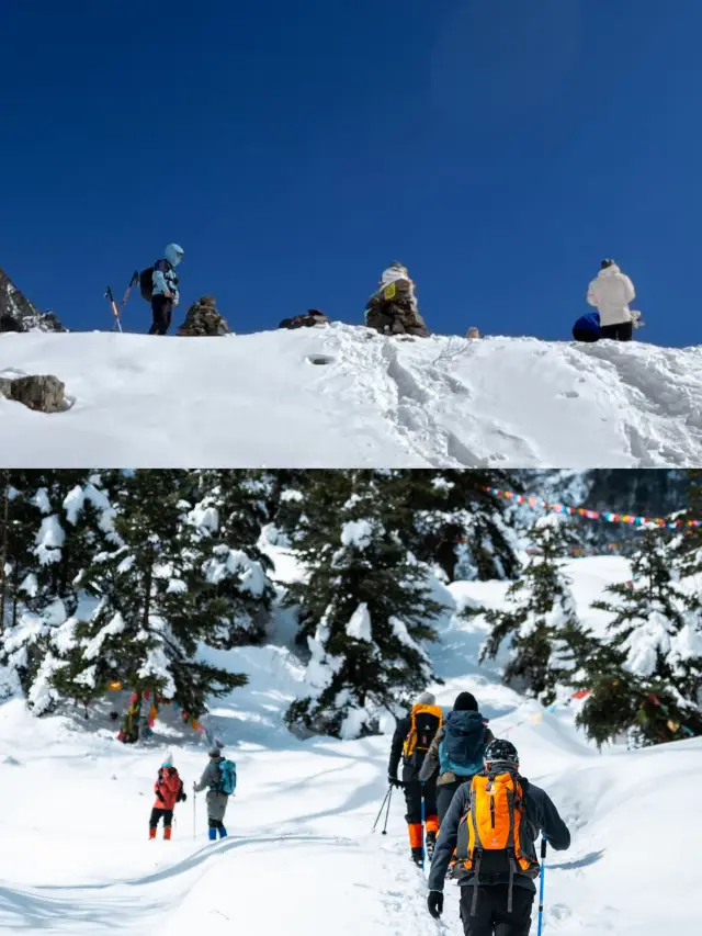 Paradise is on the left, Yubeng is on the right | Yubeng trekking team formation in March-April | 7-day Yubeng trekking guide