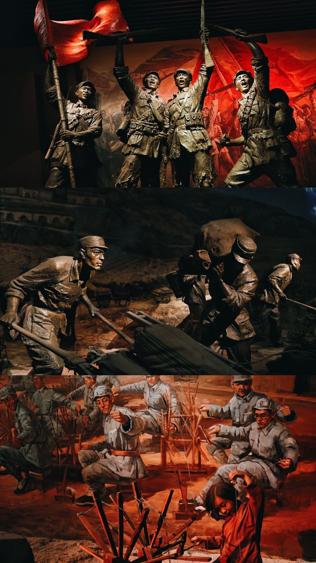 延安革命紀念館看毛主席騎過的小白馬。