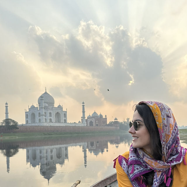 🇮🇳 Taj Mahal from the Lake! 🌅