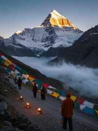 踏上轉山的旅程，向着岡仁波齊這座神聖的山峰