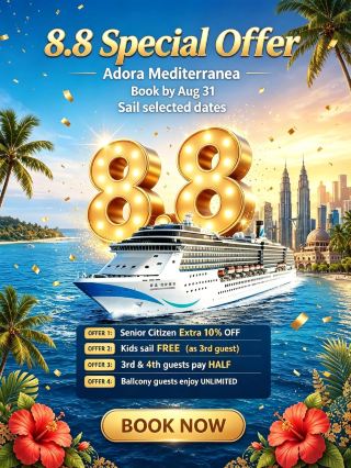 🔥 8.8 Flash Deal on Adora Mediterranea! 🚢✨