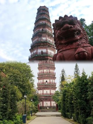 湛江雷州三元塔公園旅行ガイド｜明代の古塔、省級文化財保護単位、雷州の文化遺産のランドマーク。三元塔は明代の万暦年間に初めて建立された、八角形の九重の緑塔です。