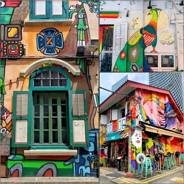 A vibrant & colourful street in Singapore!