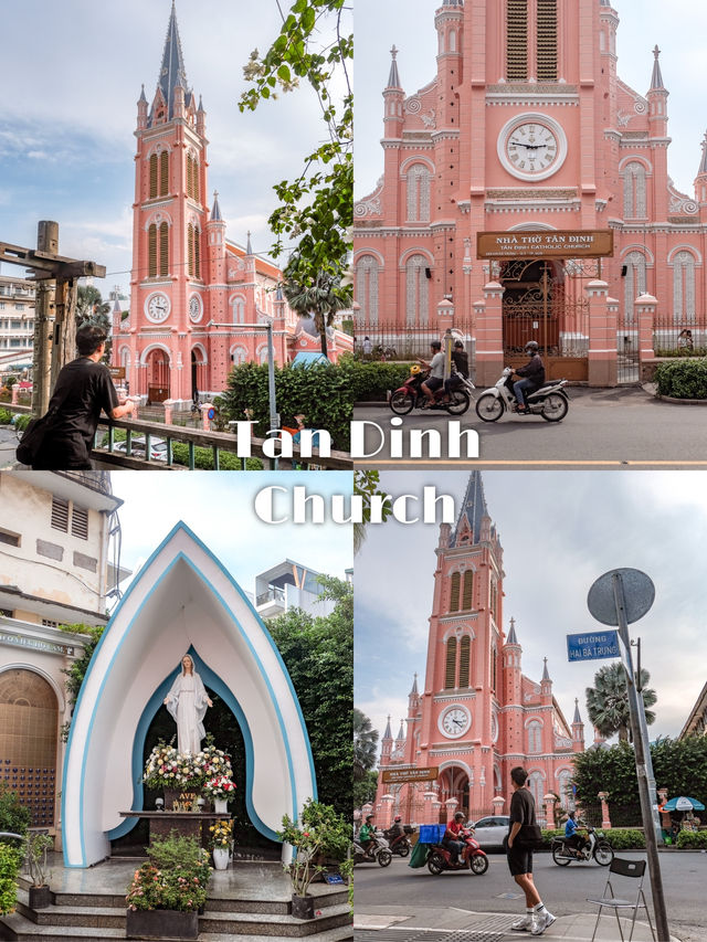 พาเที่ยวโบสถ์สวยกลางเมืองลุงโฮ Tan Dinh Church