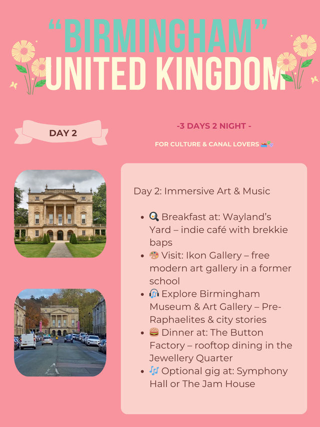 Birmingham 3-days itinerary 📍