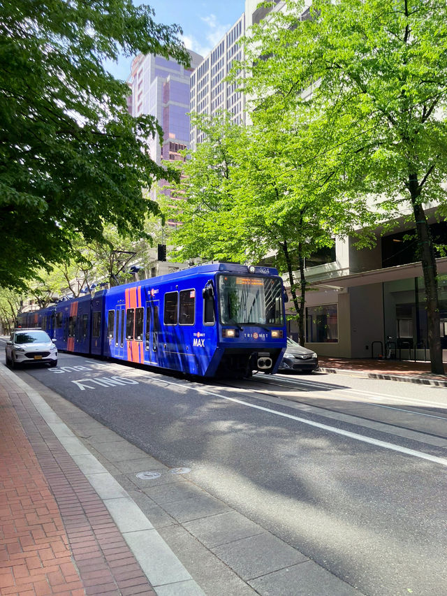 포틀랜드 다운타운 한가운데 위치한 멋진 광장, Pioneer Courthouse Square!