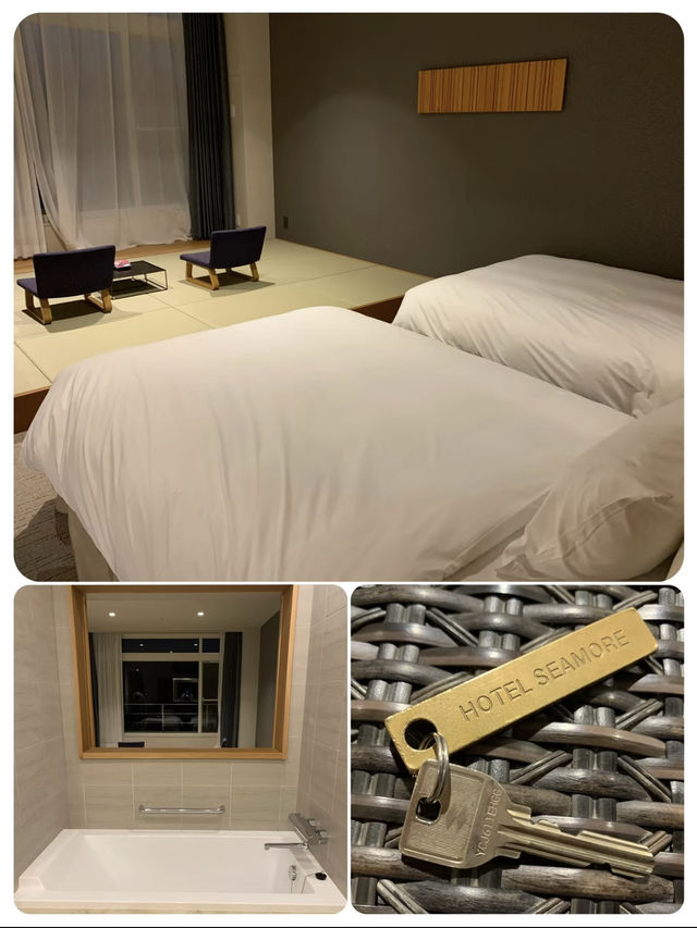 在大阪，睡在海邊的酒店