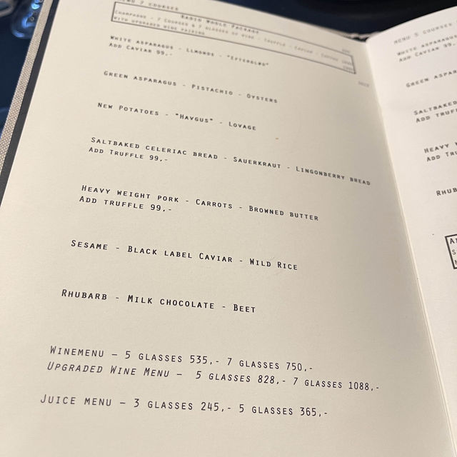 Restaurant Radio,5 course tasting menu👌🇩🇰