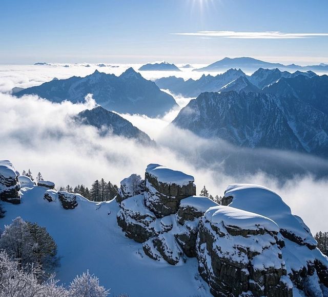 達州八台山賞雪攻略