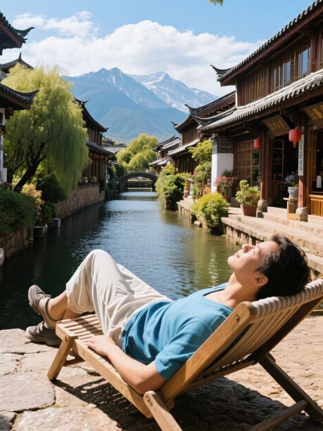 比起麗江古城，這裡簡直是躺平放風的絕佳之地