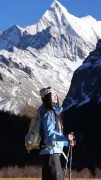 稻城亞丁的雪山頂,我的徒步ootd贏麻了!