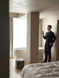 惠安必住藝術風酒店，躺著就能看海