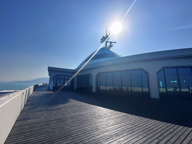 登港珠澳大橋上藍海豚島感受世紀工程 登港珠澳大橋上藍海豚島感受世紀工程