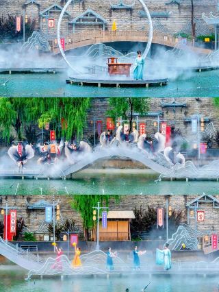 Shandong's must-see night tour guide to Dongping New Song Dynasty Nevernight City｜Free admission immersive Water Margin experience