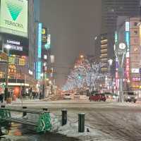 夜遊札幌浪漫冰燈與白雪