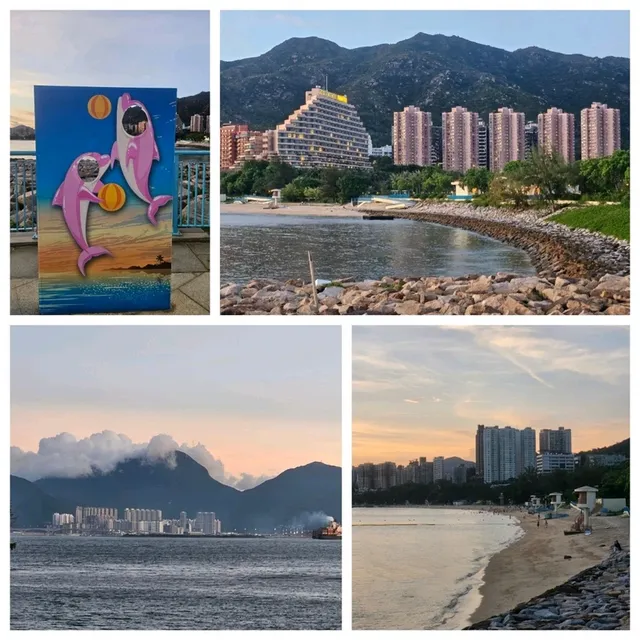 美麗的落日餘暉😍黄金海岸海豚廣場