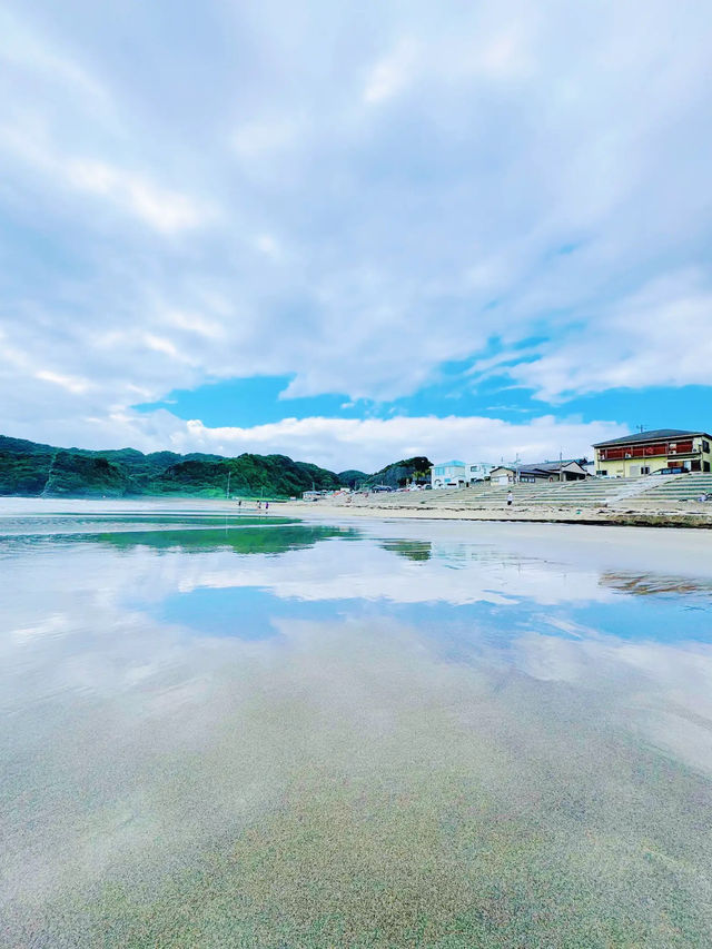 【千葉】本当は教えたくない🫢白い鳥居が神秘的🤍涼しくて快適な海水浴場