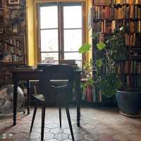 Caption: “Step into a world where every corner tells a story. At Shakespeare and Company
