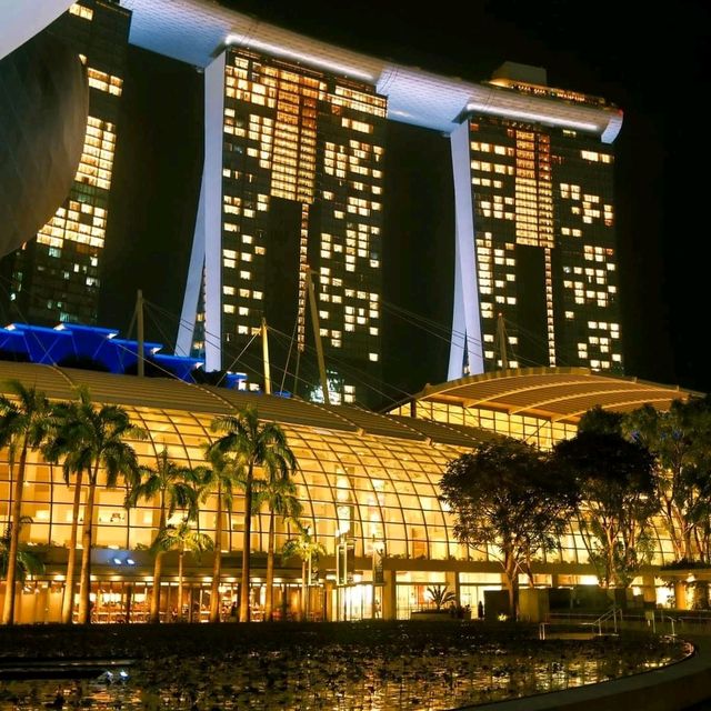 A Tranquil Night Walk at Marina Bay