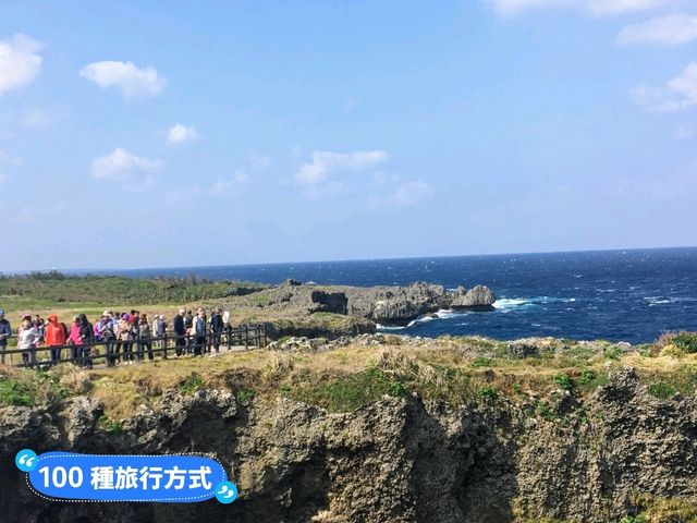 沖繩知名海景地標象鼻岩：萬座毛