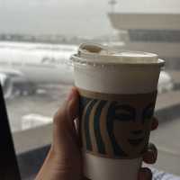 Sipping Aromatic Coffee with a View at Manila Airport