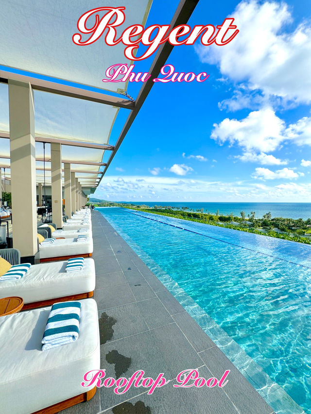 ベトナム　フーコック島観光　Regent Phu Quoのrooftop poolは最高だぞ！