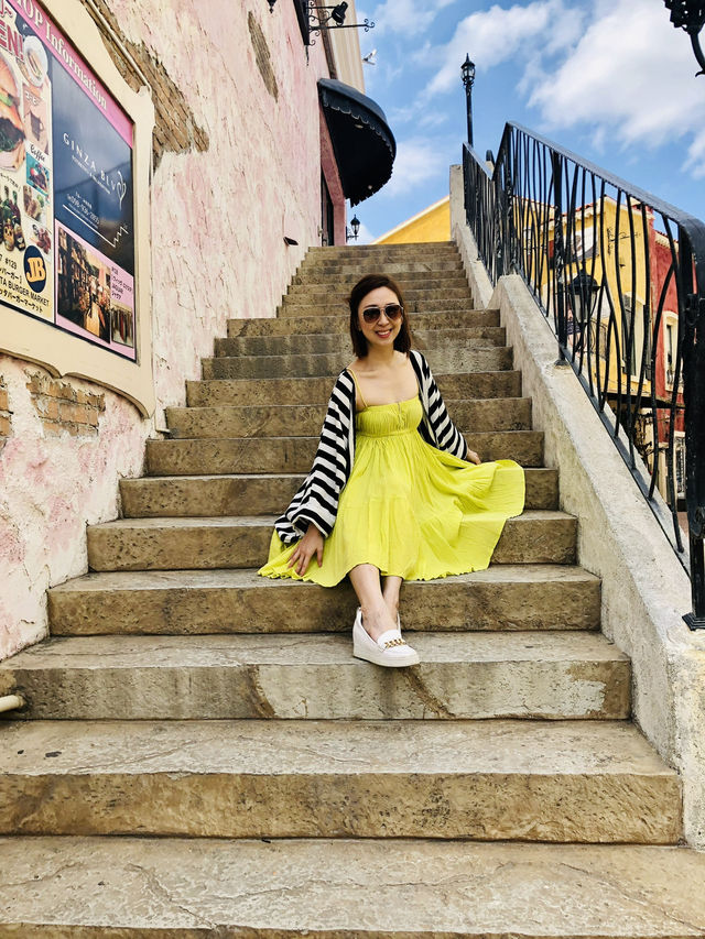 Happy mood in Okinawa nice city 