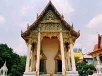 泰國曼谷市中心湄南河畔著名古跡皇家寺廟景點：Wat Sangwet Witsayaram，暹羅文化藝術精美寺廟建築，適合打卡拍照📸冥想