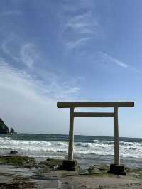 【千葉】波に打ち付けられる白い鳥居 映えスポット