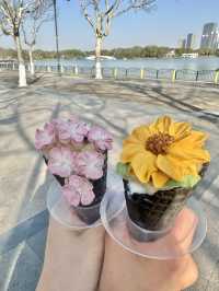 中国でバズってるフラワーアイスと手書き風カード💐