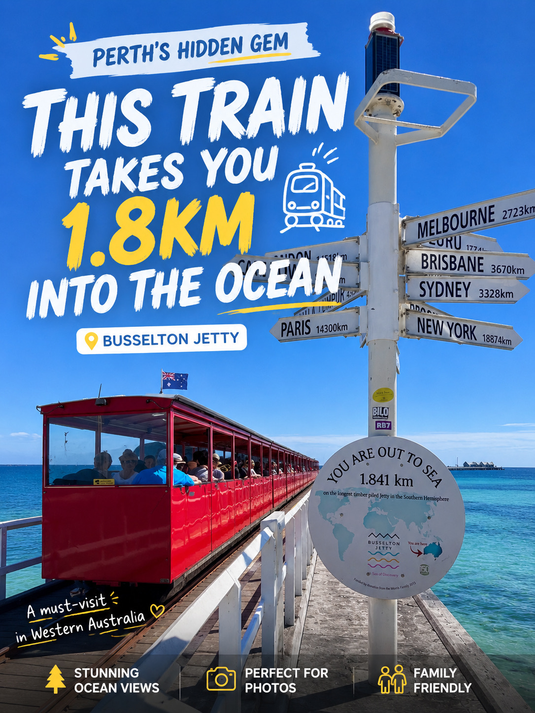 🇦🇺 This Train Takes You 1.8km Into The Ocean 🚂🌊