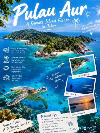 🇲🇾Pulau Aur: A Remote Island Escape in Johor 🌊🌴