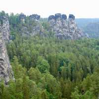 Breathtaking views over Bastei Bridge, Germany