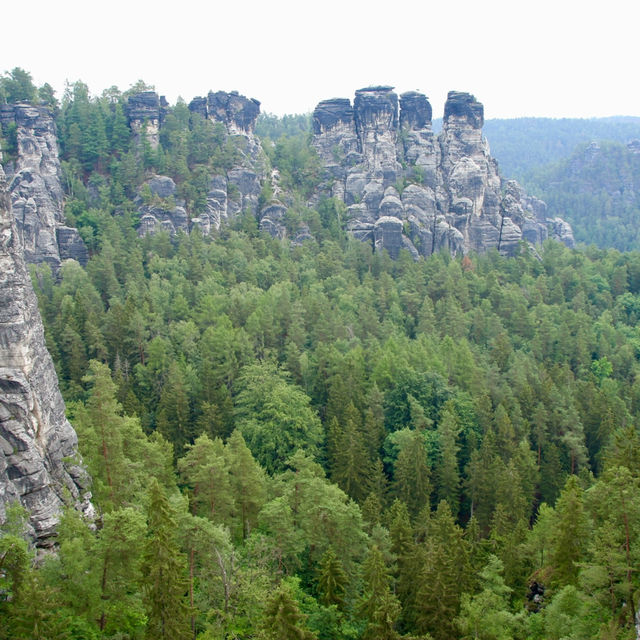 Breathtaking views over Bastei Bridge, Germany