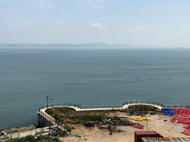 長島景點之一渤海黃海分界線
